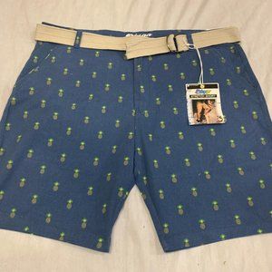❄️ NWT PLUGG MENS STRETCH PINEAPPLE SHORTS SIZE 44 ❄️
